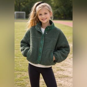 Old Navy Green Sherpa Jacket for Kids